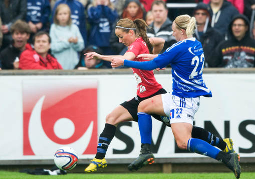 Kosovare Asllani, Kristianstad och Sandra Adolfsson,