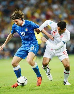 Riccardo Montolivo, Italien och Joleon Lescott, England