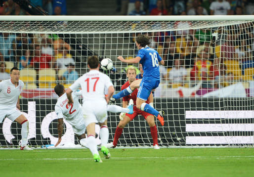 Phil Jagielka, Italien skjuter mot mål