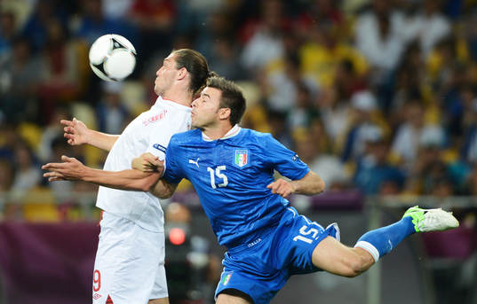 Andy Carroll, England och Andrea Barzagli, Italien