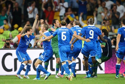 Glädje, jubel i Italien