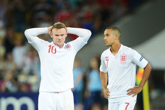 Wayne Rooney och Theo Walcott, England, depp