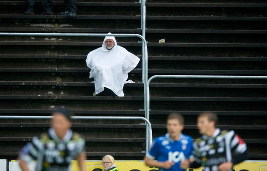 Regn hela matchen i Landskrona