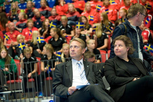 Thomas Dennerby, Förbundskapten och Ann-Helén Grahm,
