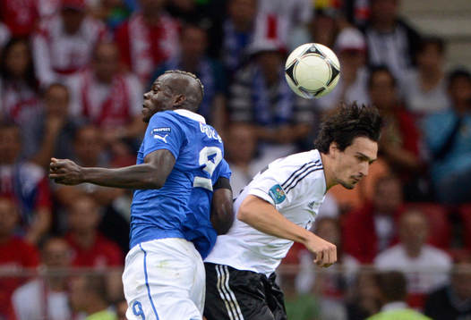Mario Balotelli, Italien och Mats Hummels, Tyskland