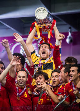 Spanien, glädje, jubel, EM-segrare. Iker Casillas,