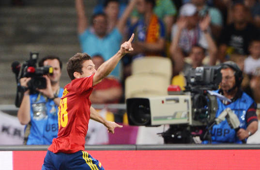 Jordi Alba, Spanien, glädje, jubel
