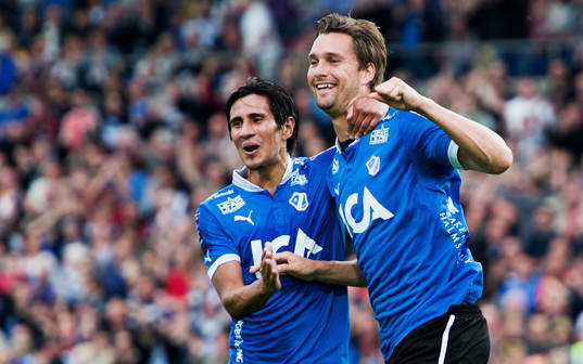 Antonio Rojas, Peter Nyström, Halmstad, jubel, 1-0