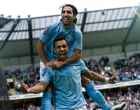 1-0 Wilton Figueiredo, 2-målsskytt, jubel med  Jimmy