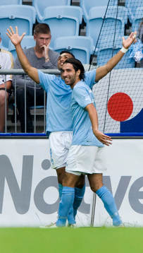 4-0 Wilton Figueiredo, Malmö, jubel med  Jimmy Durmaz