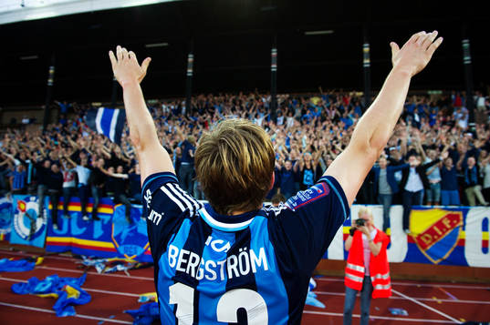 Emil Bergström, Djurgården, tackar fansen