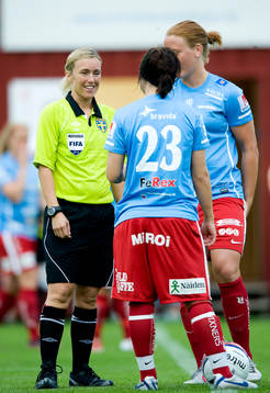 Avspark, Sara Persson, domare och June Pedersen, Piteå