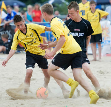 Fotboll, beachfotboll, P97, final, IFK Hässleholm - Wash
