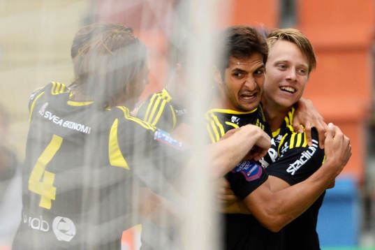 Viktor LUndberg och Celso Borges, AIK, jubel