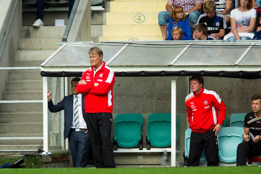Åge Hareide, tränare Helsingborg och Stefan Schwarz