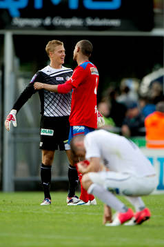 Pär Hansson, målvakt, Walid Atta, Helsingborg, jubel,