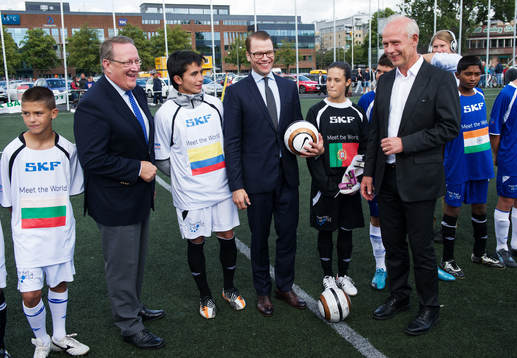 Tom Johnstone, VD SKF, Prins Daniel, Dennis Andersson,