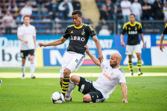 Robin Quaison, AIK och Bjarki Gunnlaugson, Hafnarfjardar