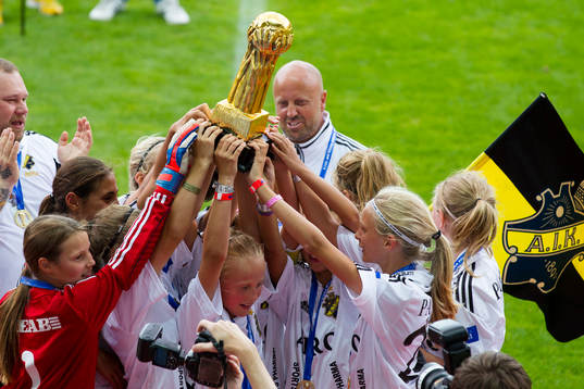 F12, final, AIK 2 - San Gabriel, Spanien. AIK, jubel,