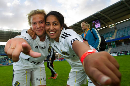 F19, Karlskrona FF - AIK FF. AIK seger, jubel