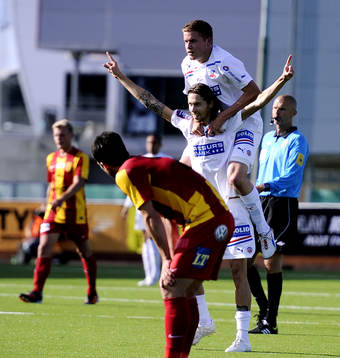 Daniel Nordmark, Helsingborg, jubel 3-1 målet