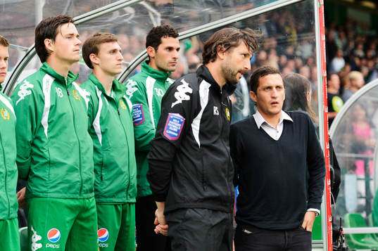Rami Shabaan och Carlos Banda, tränare Hammarby