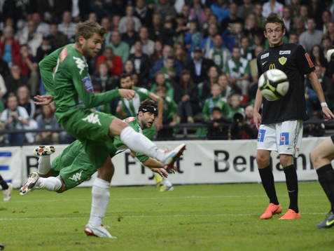 Max von Schlebrügge Hammarby assisterar til 2-2