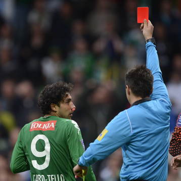 Sebastian Castro-Tello, Hammarby för rött kort