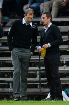 Gregg Berhalter och Carlos Banda, tränare Hammarby