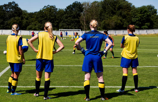 OS 2012, Fotboll, Dam, Sverige tränar