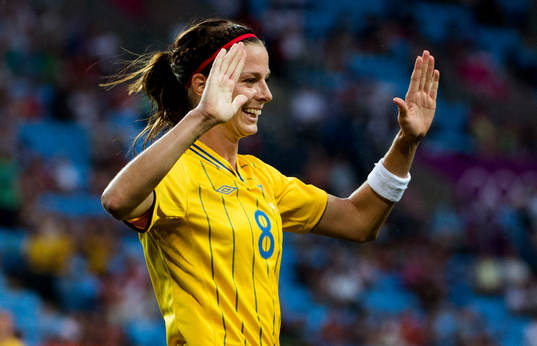 Lotta Schelin, Sverige gör 4-1, jubel