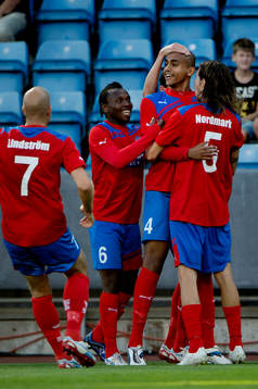 Fotboll, Champions League, kval, Helsingborg - The New