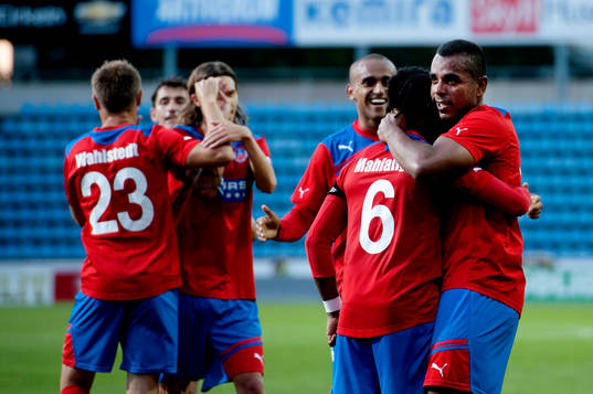 Fotboll, Champions League, kval, Helsingborg - The New
