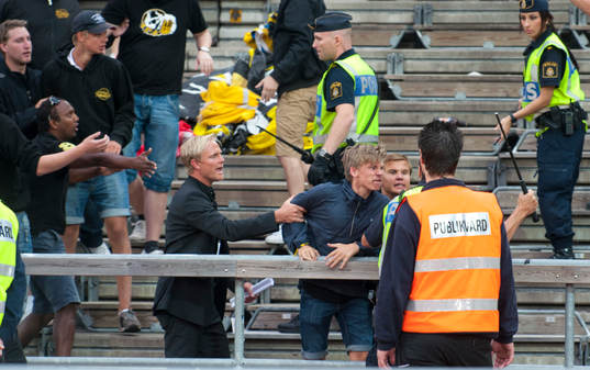 Elfsborgsfansen hamnade i bråk med polisen