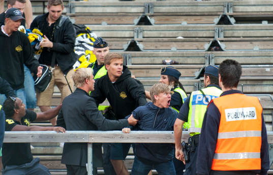 Elfsborgsfansen hamnade i bråk med polisen