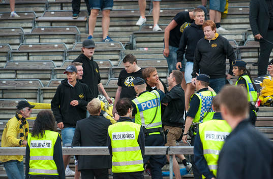 Elfsborgsfansen hamnade i bråk med polisen