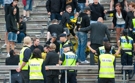 Elfsborgsfansen hamnade i bråk med polisen
