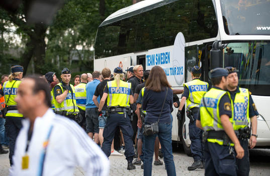 Elfsborgsfansen hamnade i bråk med polisen