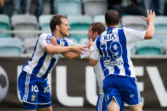 Tobias Hysén, IFK Göteborg, gör 1-0, jubel