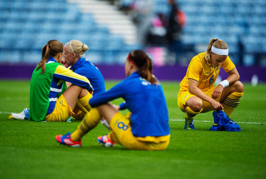 Malin Levenstad, Caroline Seger, Lotta Schelin och Sara