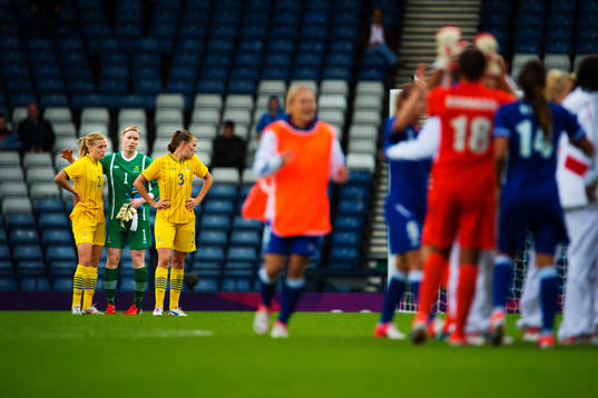 Linda Sembrant, Hedvig Lindahl, målvakt, och Emma