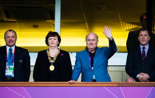Sepp Blatter, president FIFA, närvarade
