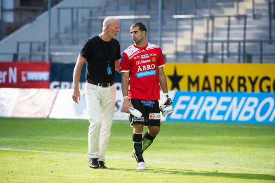 Jan Mak, tränare Gais och Dime Jankulovski, målvakt Gais