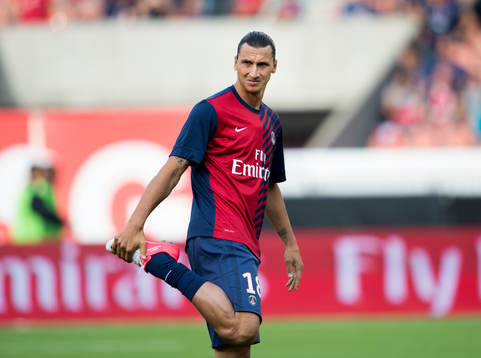 Zlatan Ibrahimovic, PSG, värmer upp