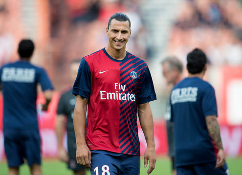 Zlatan Ibrahimovic, PSG, värmer upp