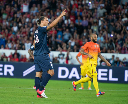 Zlatan Ibrahimovic, PSG, gör 1-2 på straff, jubel