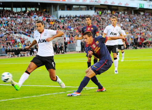Fotboll, Träningsmatch, Barcelona - Manchester United
