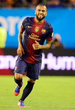 Dani Alves, Barcelona, jubel