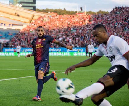 Dani Alves, Barcelona, Patice Evra, Manchester United