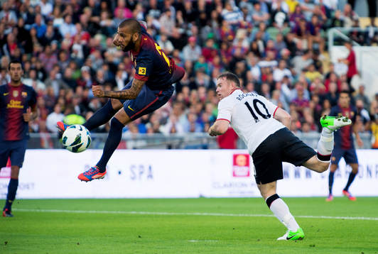 Dani Alves, Barcelona, Wayne Rooney, Manchester United